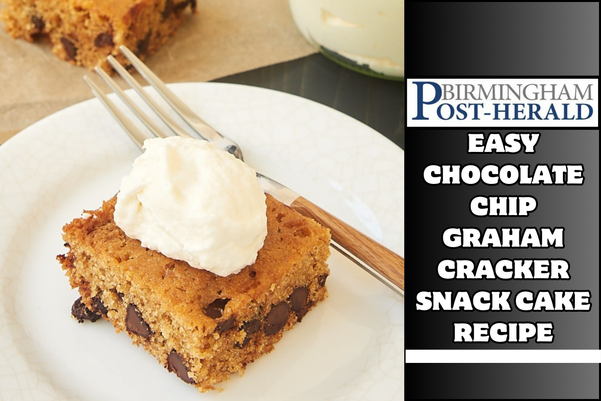 Easy Chocolate Chip Graham Cracker Snack Cake Recipe