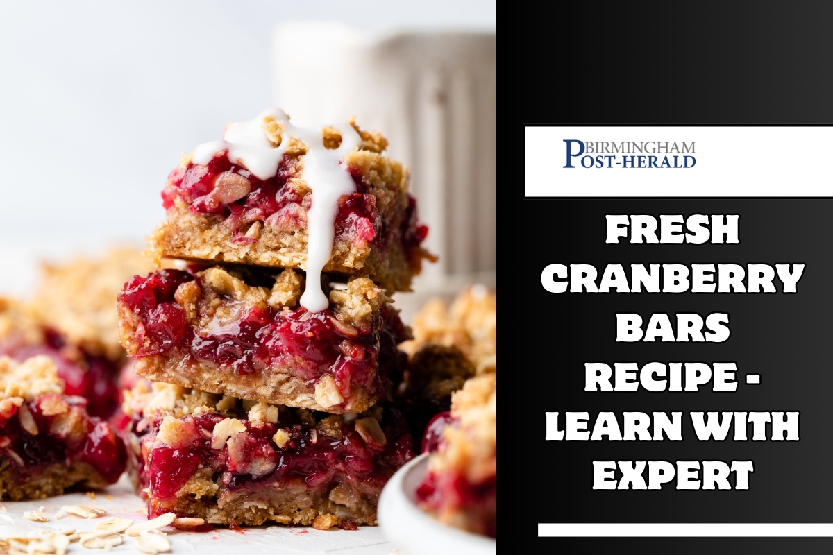 Fresh Cranberry Bars Recipe - learn with expert