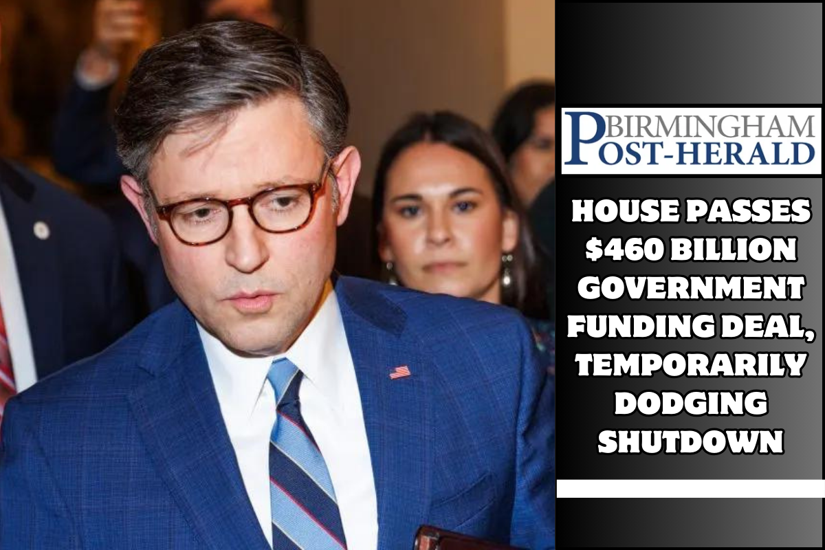 House passes $460 billion government funding deal, temporarily dodging shutdown