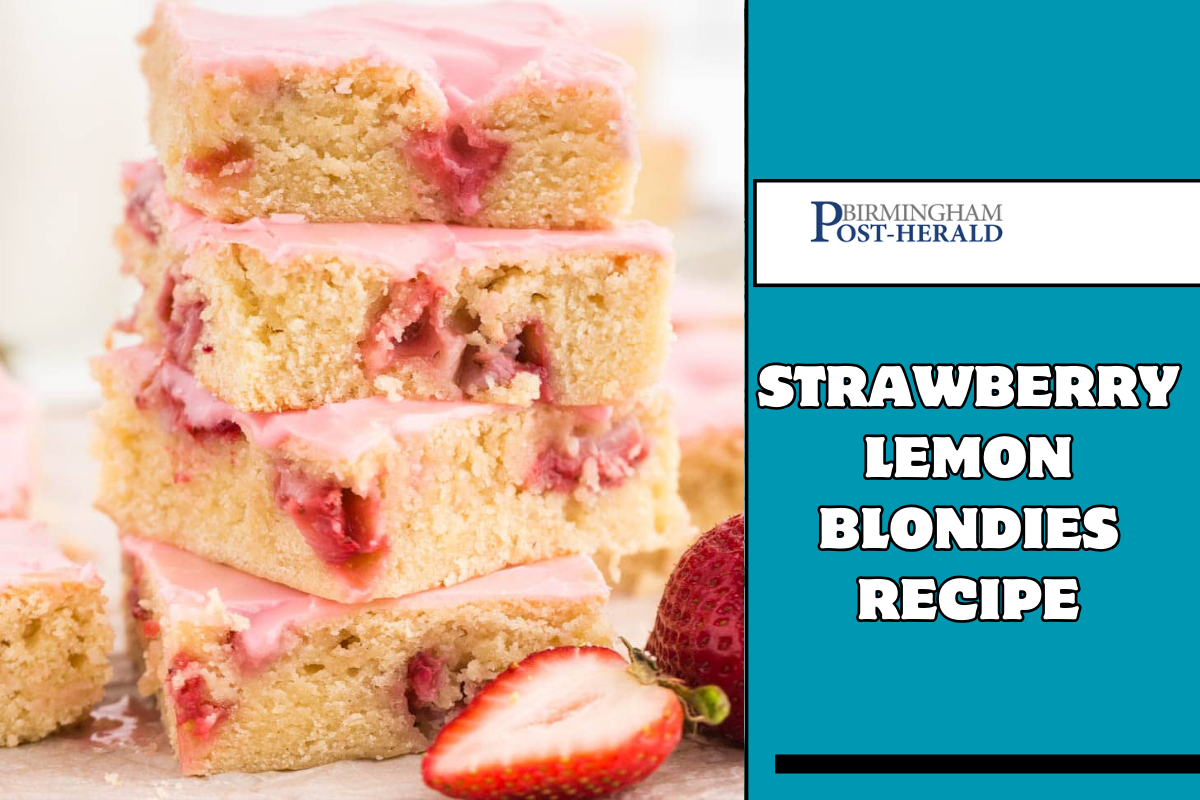 Strawberry Lemon Blondies Recipe